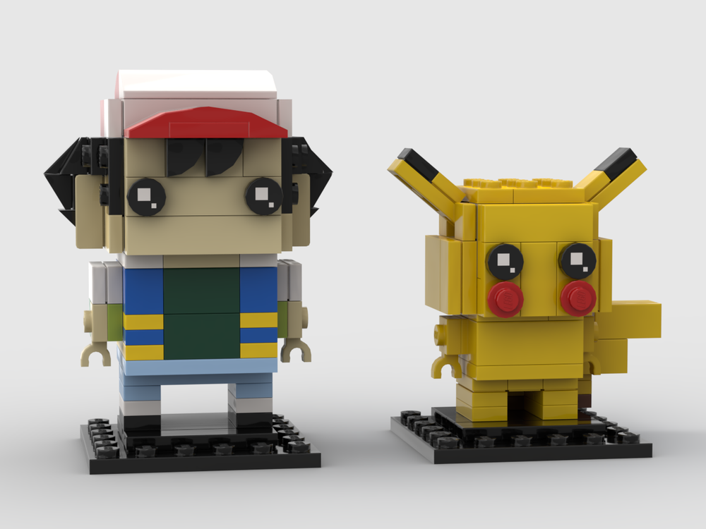 Lego Ash Ketchum & Pikachu Brickheadz