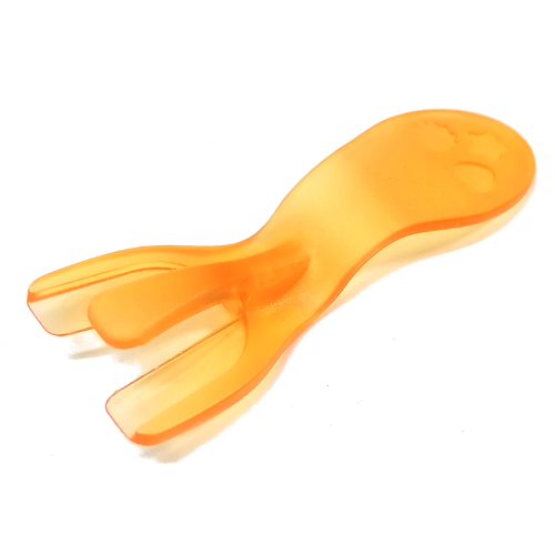 Lego Clikits Part Separator with Heart, Flower and Star on Handle / Trans-Flame Yellowish Orange