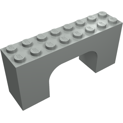 Lego Brick Arch 2 x 8 x 3 / Light Gray