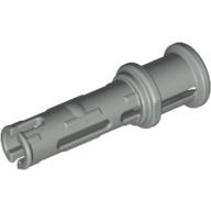 Lego Technic Pin Long with Friction Ridges Lengthwise and Stop Bush [3 Lateral Holes, Big Pin Hole] / Light Gray