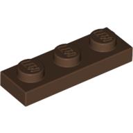Lego Plate 1 x 3 / Brown