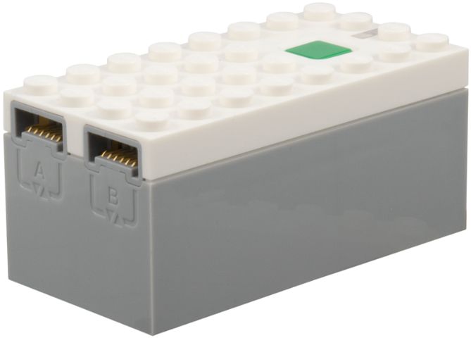 Lego Electric 9V Battery Box Powered Up Bluetooth HUB - Top Cover with Switch and Ports / White