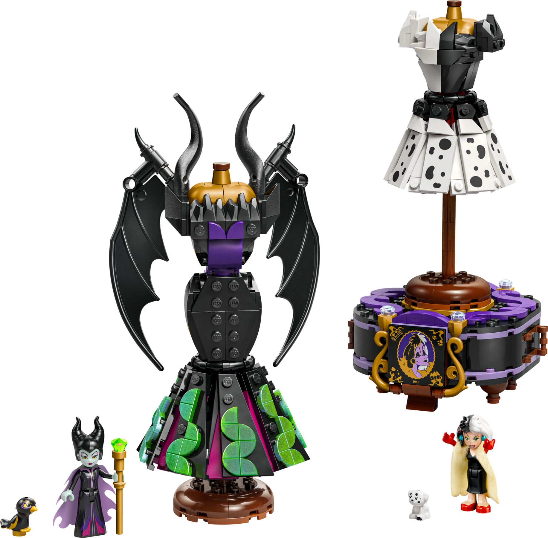 Lego Maleficent's and Cruella de Vil's Dresses