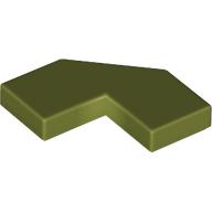 Lego Tile Special 2 x 2 Corner with Cut Corner - Facet / Olive Green