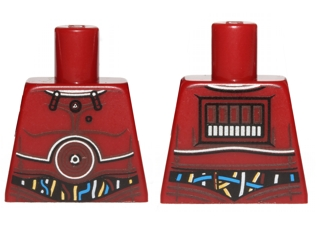 Lego Torso SW TC-4 Pattern / Dark Red