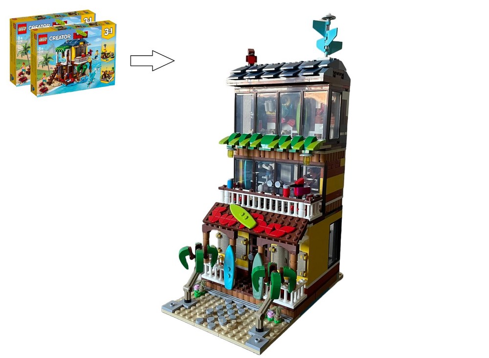 Lego Surf Bar & Grill Modular Alternate build (2x 31118)