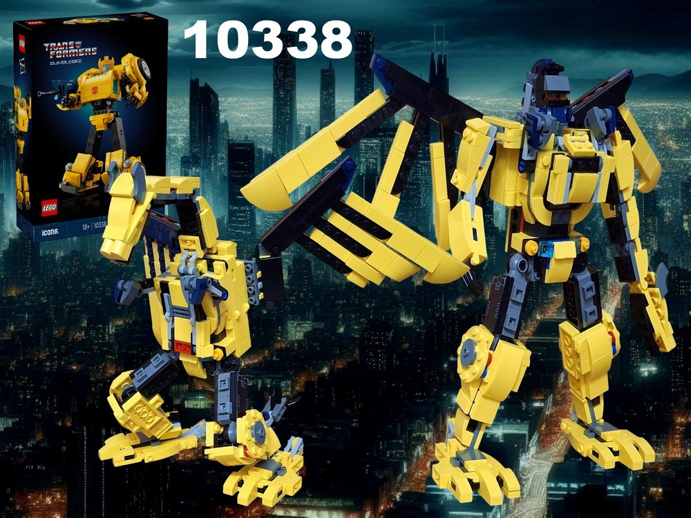 Lego Dragon Megatron (Beast Wars) using set 10338 Bumblebee