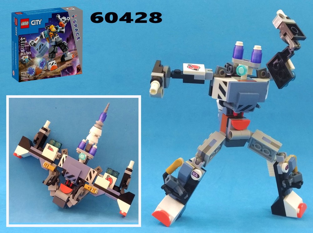 Lego Transformer Space Cruiser from LEGO City set 60428: Space Construction Mech