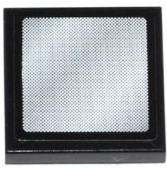 Lego Tile 2 x 2 with Vehicle Mirror Rounded Corners on Black Small Border Background Pattern (Sticker) - Set 42024