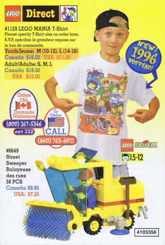 Lego 1996 Insert - Lego Direct - US/Canadian (4103356)