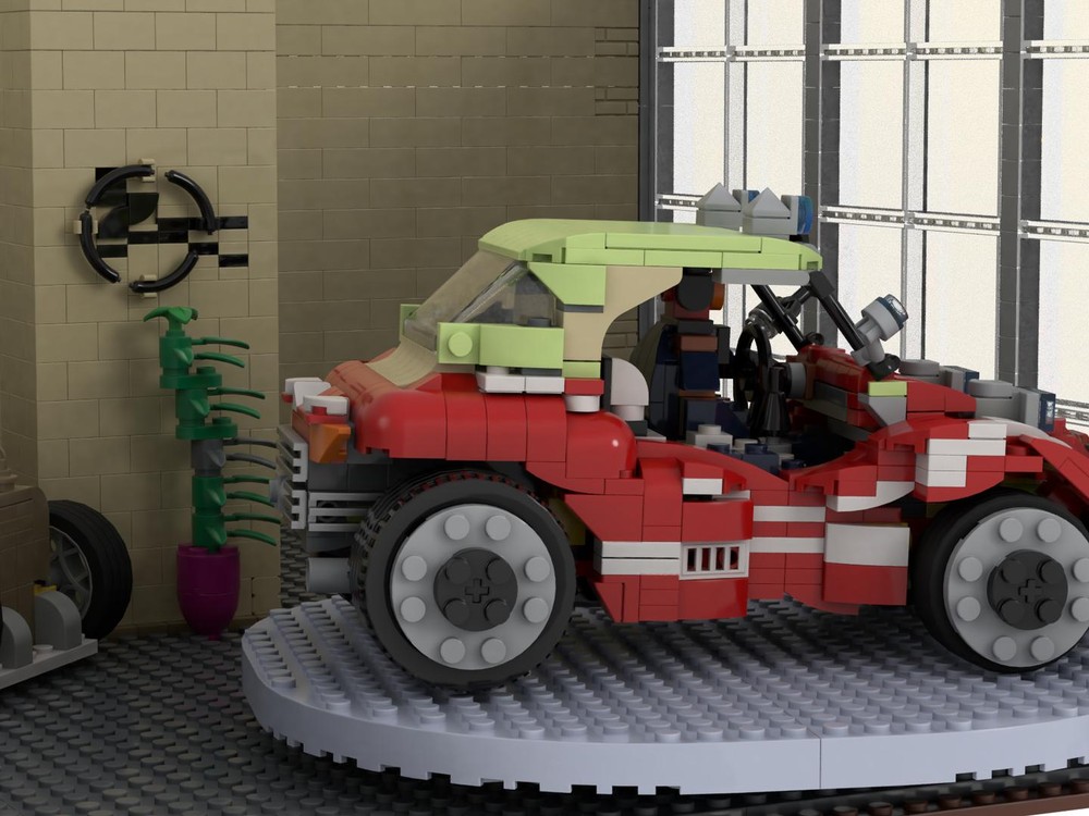 Lego PUMA, Dune Buggy, on turnable stage