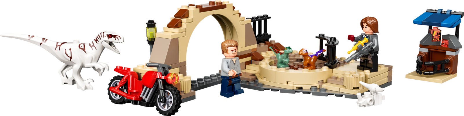 Lego Atrociraptor Dinosaur: Bike Chase