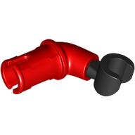 Lego Arm, with Pin, Black Hand [PLAIN] / Red