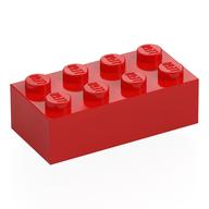 Lego Brick 2 x 4 / Medium Brown