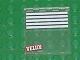 Lego Glass for Window 4 x 4 x 3 Roof with 5 White Stripes and VELUX Logo Pattern (Stickers) - Set 1854
