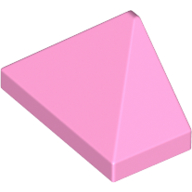 Lego Brick Sloped 45° 2 x 1 Triple with Inside Stud Holder / Bright Pink
