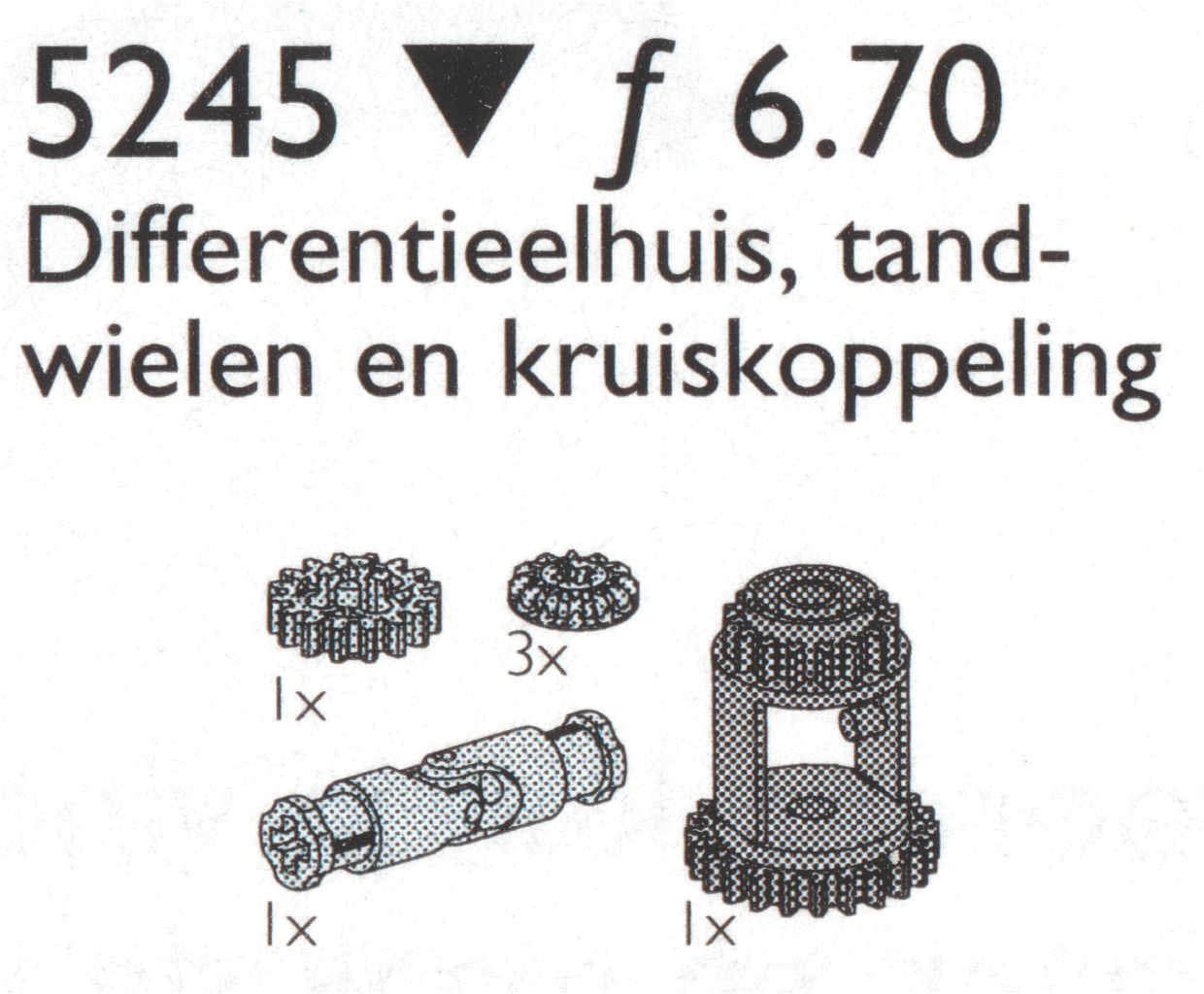 Lego Differential Gears / Universal Joint, Differential Housing and Wheels