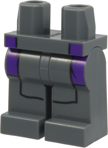 Lego Hips and Dark Bluish Gray Legs with Apron, Dark Purple Robe Ends Print