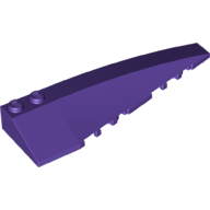 Lego Brick Wedged, Curved 10 x 3 Right / Dark Purple