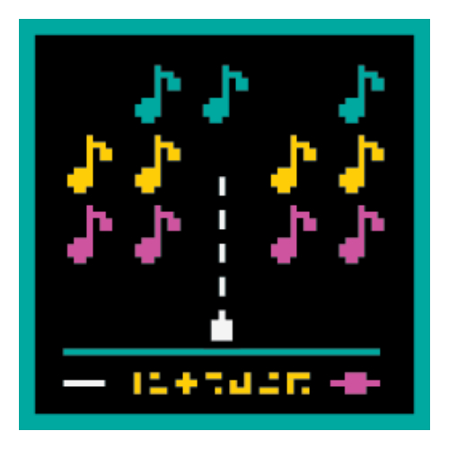 Lego Tile 2 x 2 with Retro Game Style Print / Dark Turquoise