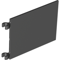 Lego Flag 6 x 4 with O-Clips / Black