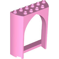 Lego Panel 2 x 6 x 6 with Gothic Arch / Bright Pink