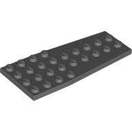 Lego Wedge Plate 4 x 9 without Stud Notches / Dark Bluish Gray