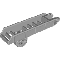 Lego Duplo Ladder with Base Locking Ring (Fire) / Light Bluish Gray