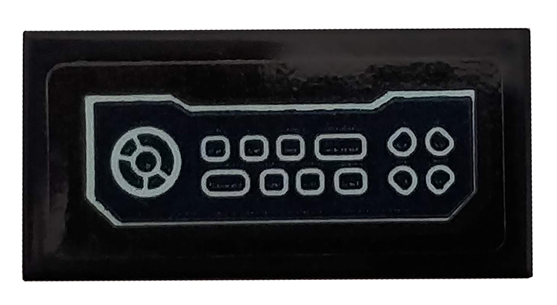 Lego Tile 1 x 2 with Keyboard Pattern (Sticker) - Set 76160