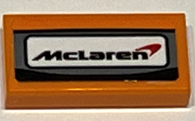 Lego Tile 1 x 2 with McLaren Logo Pattern (Sticker) - Set 75880