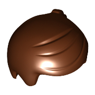 Lego Hair Rear Cowlick / Reddish Brown