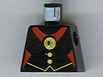 Lego Torso Castle Fright Knights Red Spider Medal Pattern / Black