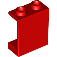 Lego Panel 1 x 2 x 2 [Hollow Studs] / Red