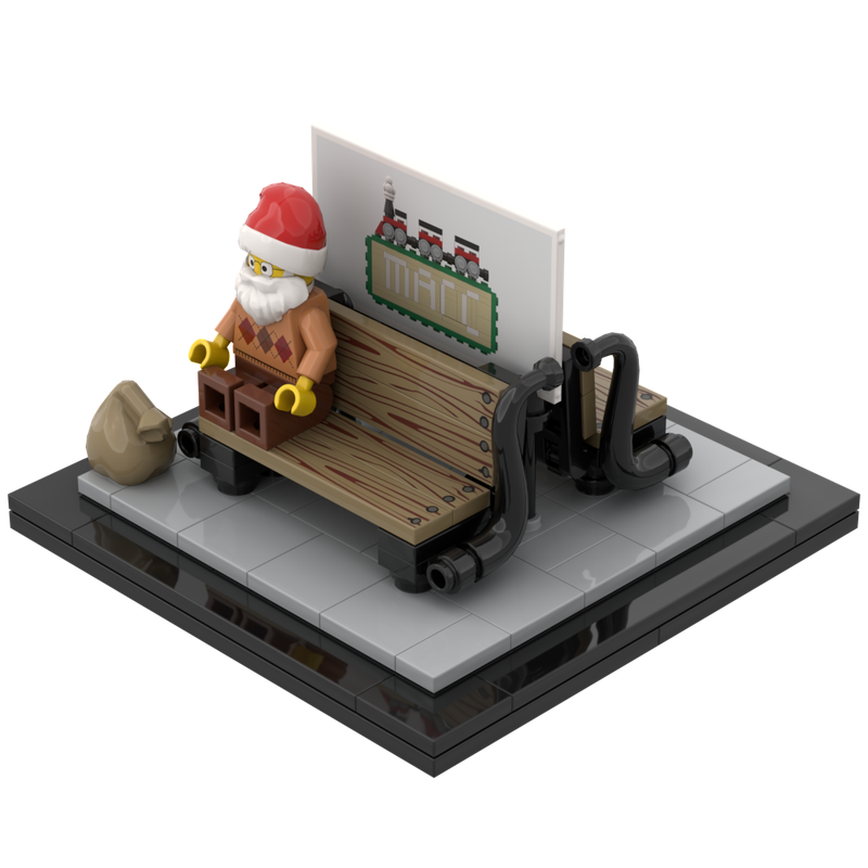 Lego Bench with Billboard at Railway Stations