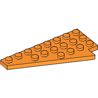 Lego Wedge Plate 8 x 4 Wing Left / Orange