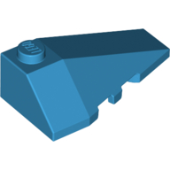 Lego Brick Wedged, Sloped 4 x 2 Triple Right / Dark Azure