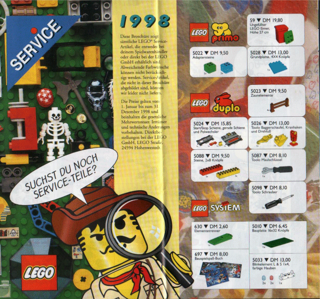 Lego 1998 Large Service Packs German (926.272-D)