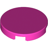 Lego Tile Round 2 x 2 with Bottom Stud Holder / Dark Pink