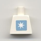 Lego Torso Maersk Star Logo Pattern (Sticker) / White