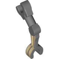 Lego Arm Mechanical [2 Clips at 90°], General Grievous (Clone Wars) with Tan Print on Left