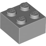 Lego Brick 2 x 2 / Light Bluish Gray