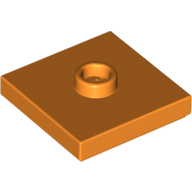 Lego Plate Special 2 x 2 with Groove and Center Stud (Jumper) / Orange