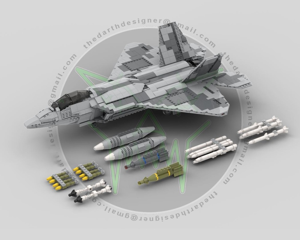 Lego F-22 RAPTOR | 1:34 Minifig Scale | Lockheed Martin (v2)