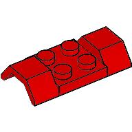 Lego Wheel Arch, Mudguard 2 x 4 [Smooth] / Red