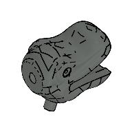 Lego Animal Body Part, Dinosaur, Head, Small / Dark Gray