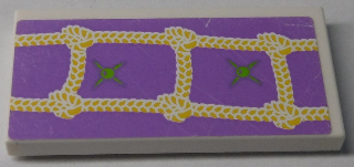 Lego Tile 2 x 4 with Corded Ladder Pattern (Sticker) - Set 41038