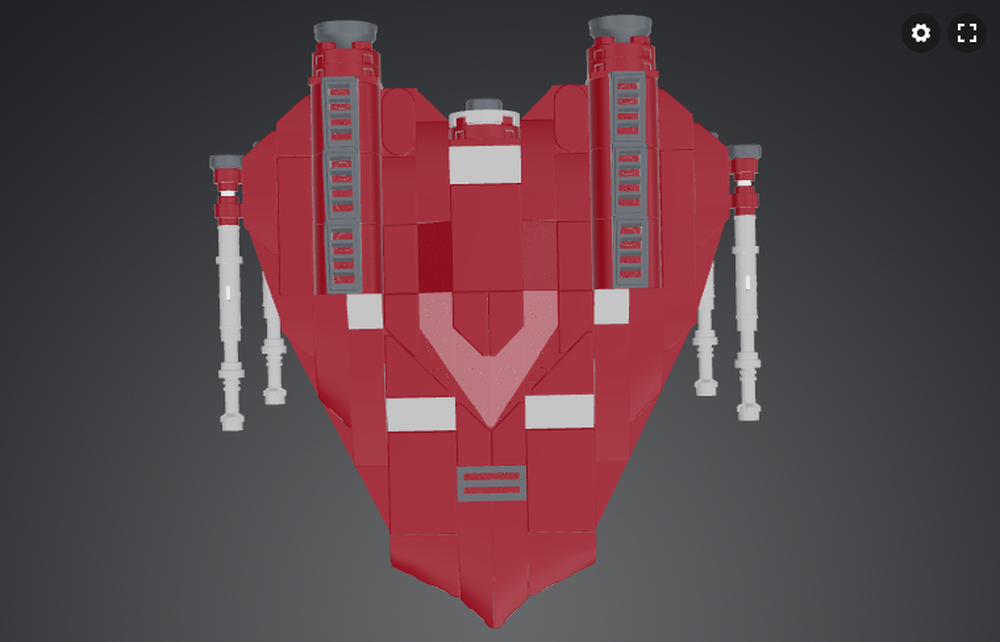 Lego heart shaped ship