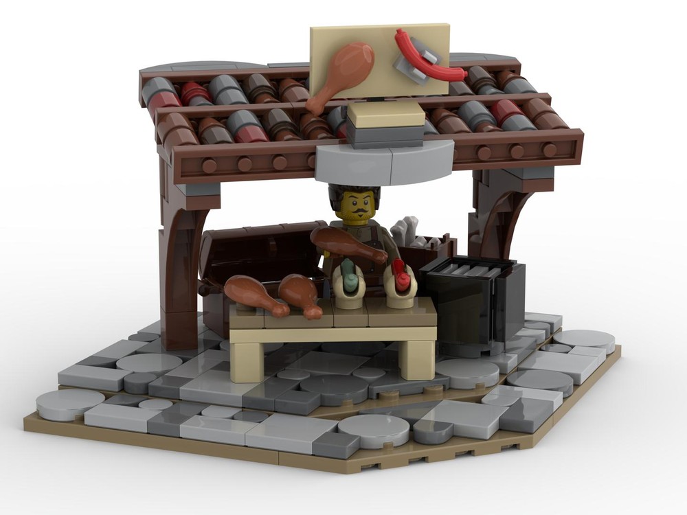 Lego Medieval Meat Stand