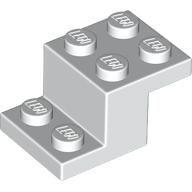 Lego Bracket 3 x 2 x 1 1/3 with Bottom Stud Holder / White