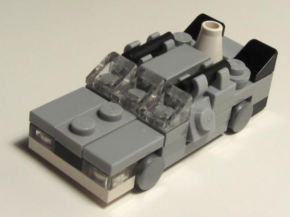 Lego Micro scale Delorean, complete with Mr. Fusion and working gull wing doors